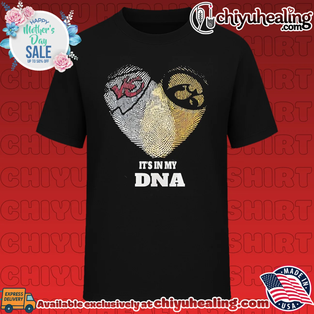Kansas City Chiefs and Iowa Hawkeyes it's in my DNA shirt & hoodie