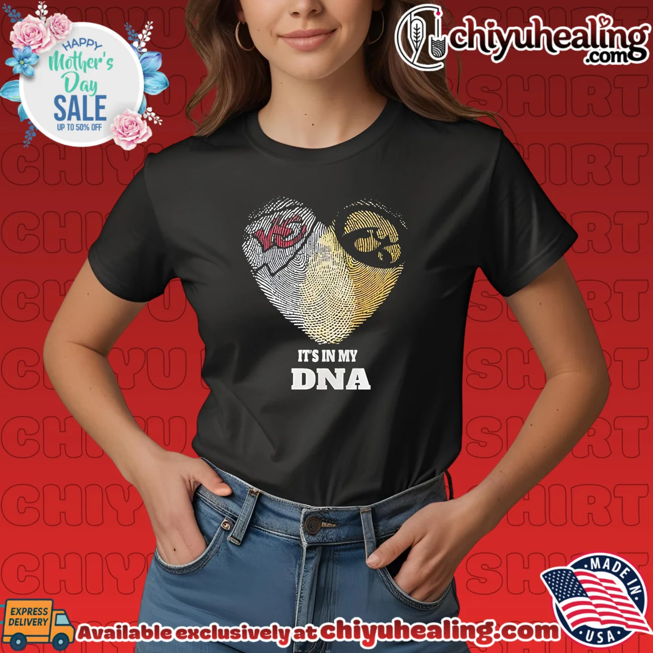 Kansas City Chiefs and Iowa Hawkeyes it's in my DNA shirt & hoodie Kansas City Chiefs and Iowa Hawkeyes it's in my DNA shirt & hoodie