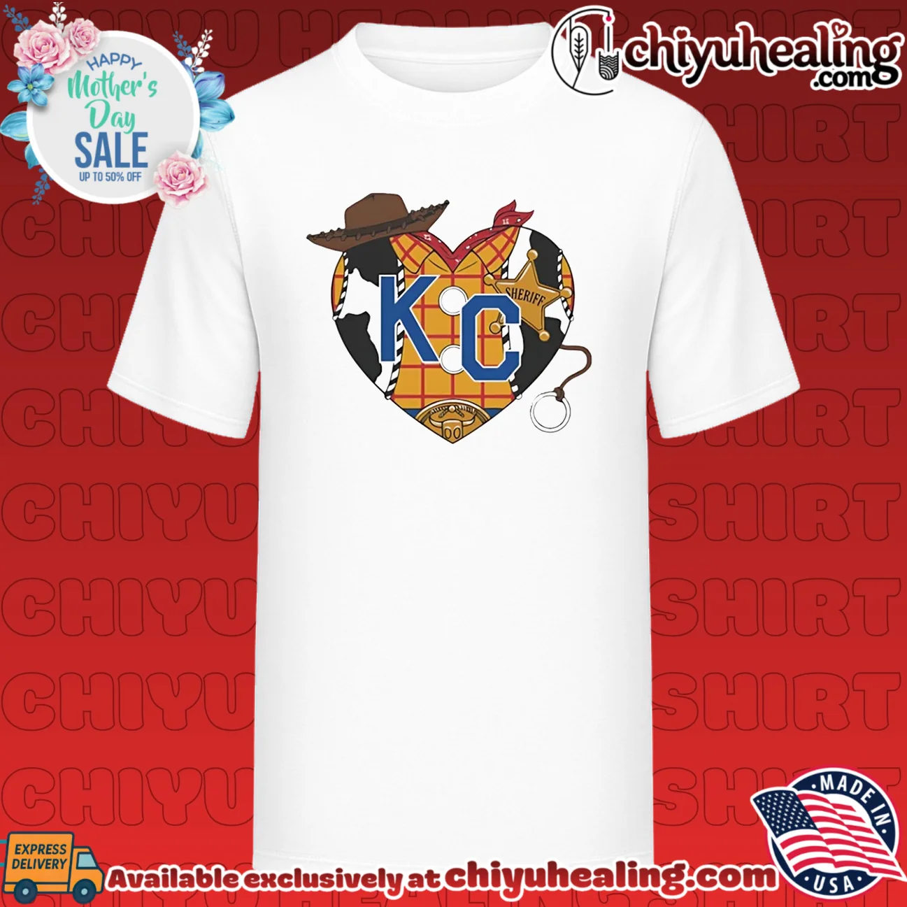 Kansas City Chiefs woody Heart NFL toy story
