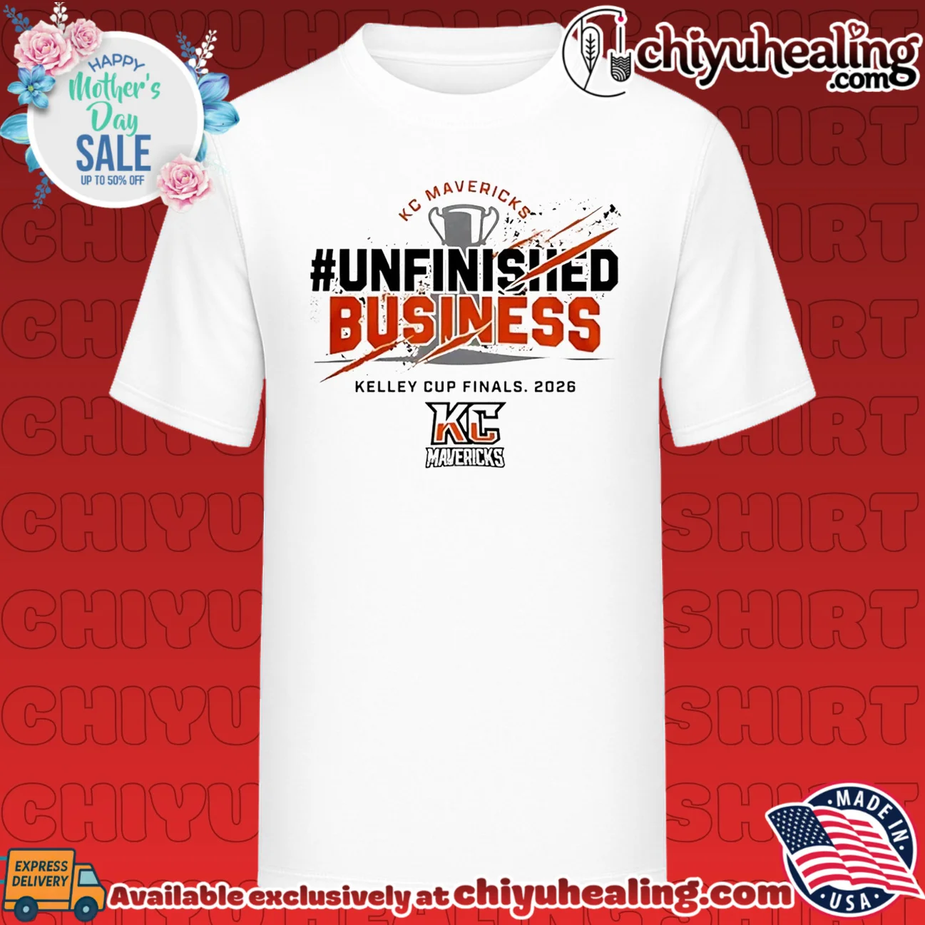 Kansas City Mavericks Western Conference Hockey Champions 202 logo graphic