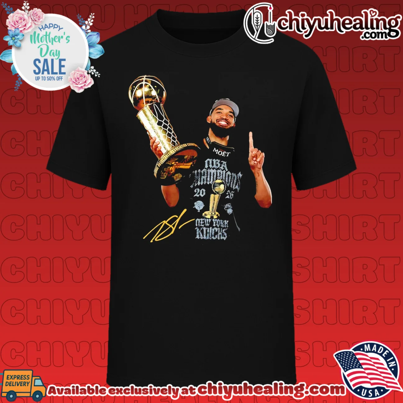 Karl-Anthony Towns New York Knicks 2026 Nba Champions trophy signature