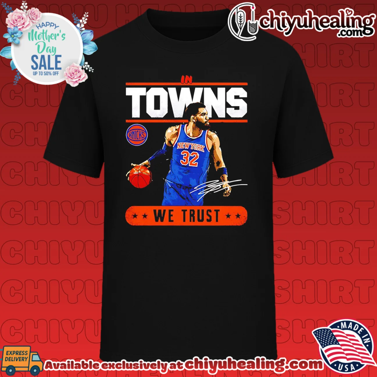 Karl-Anthony Towns New York Knicks In Towns We Trust signature