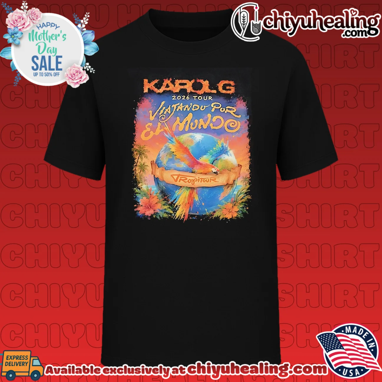 Karol G Viajando Por El Mundo Tropitour 2026 illustration