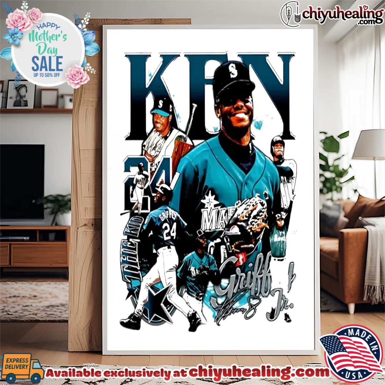 Ken Griffey Jr Seattle Mariners player collage original shirt & hoodie - Ultimate Tribute Merch Ken Griffey Jr Seattle Mariners player collage