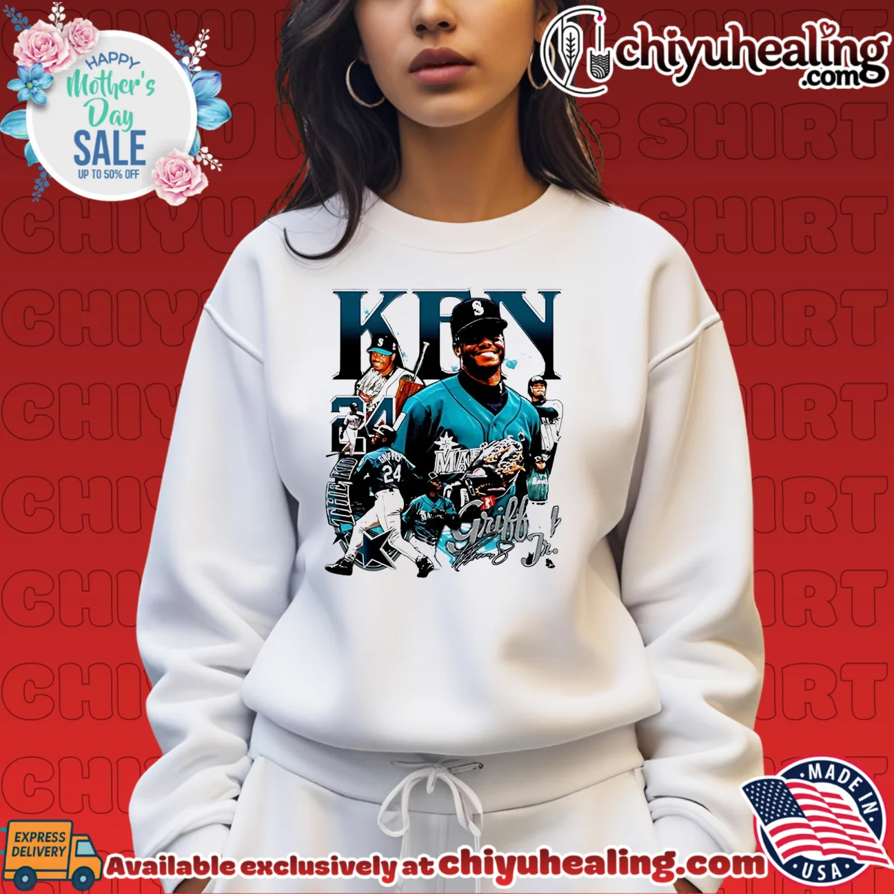 Ken Griffey Jr Seattle Mariners player collage original shirt & hoodie - Ultimate Tribute Merch Ken Griffey Jr Seattle Mariners player collage