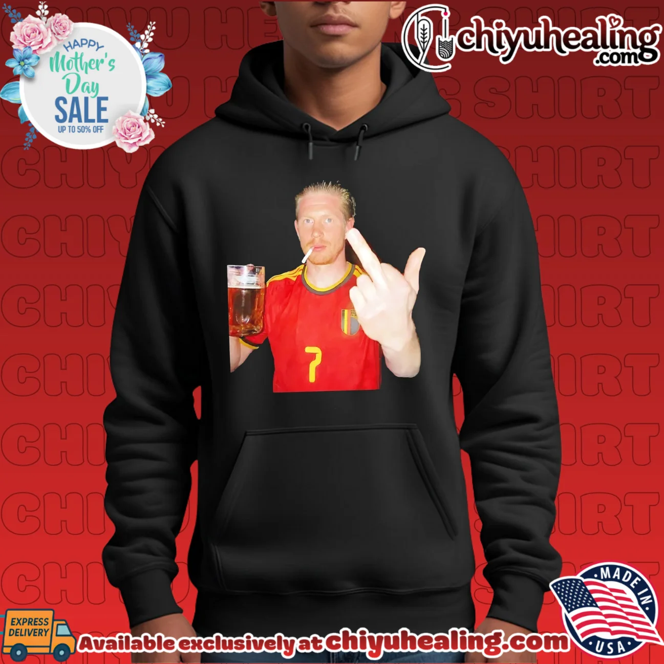 Kevin De Bruyne Belgium National Team Beer and Middle Finger shirt & hoodie Kevin De Bruyne Belgium National Team Beer and Middle Finger shirt & hoodie