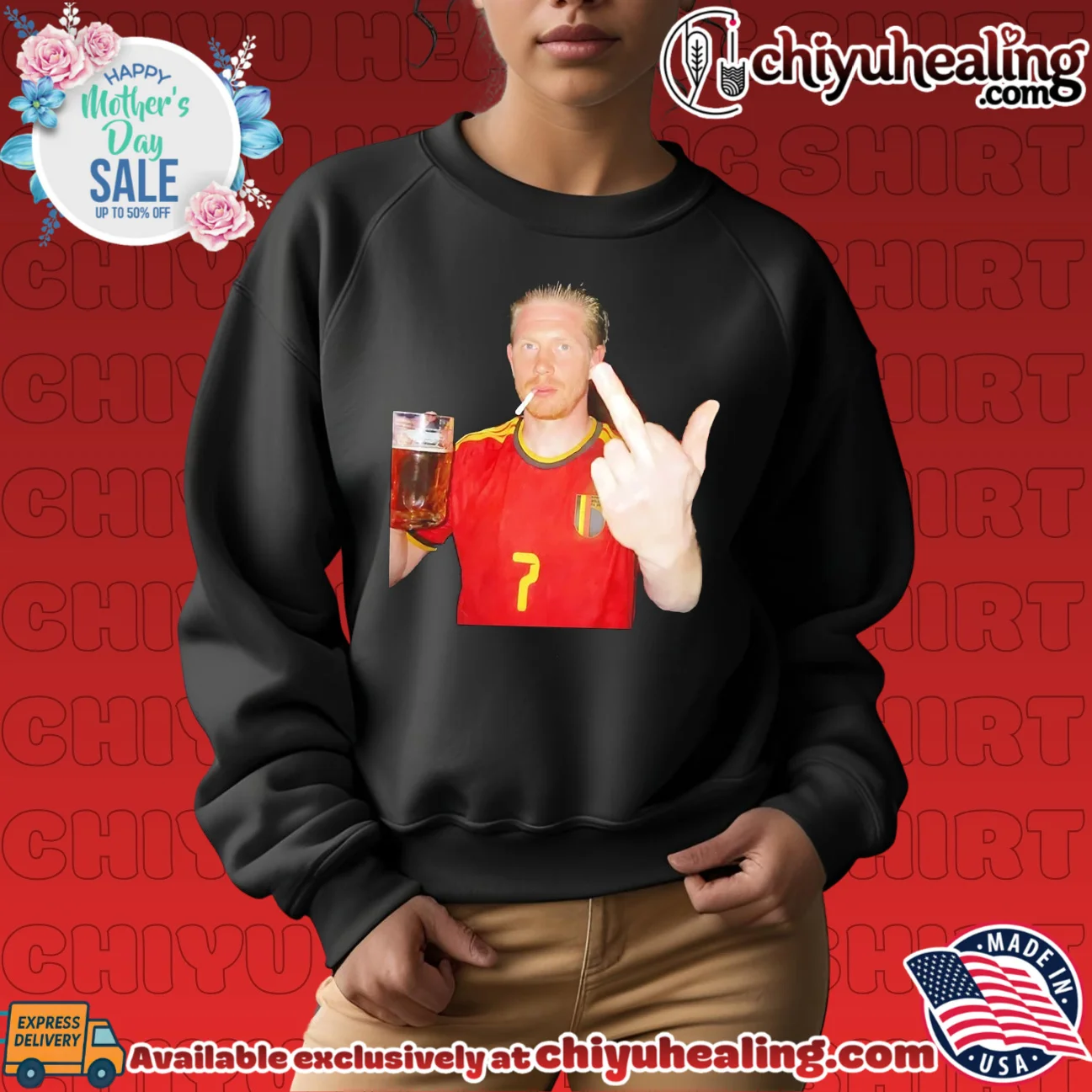 Kevin De Bruyne Belgium National Team Beer and Middle Finger shirt & hoodie Kevin De Bruyne Belgium National Team Beer and Middle Finger shirt & hoodie