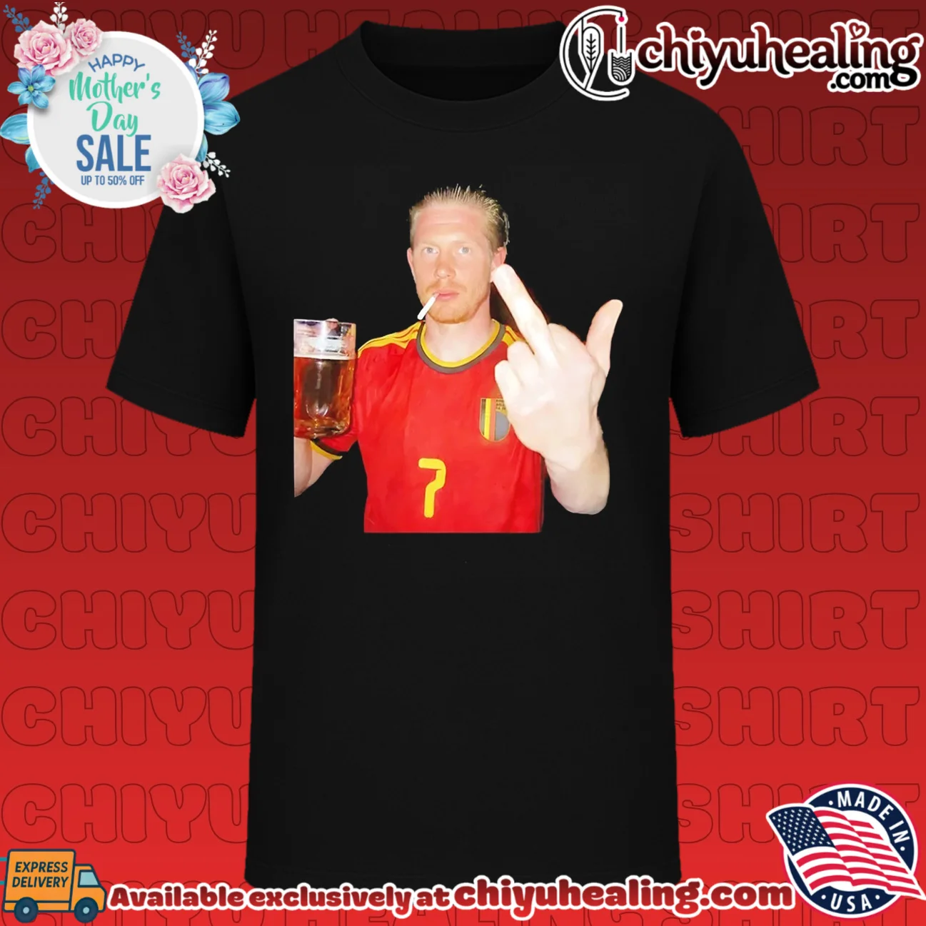 Kevin De Bruyne Belgium National Team Beer and Middle Finger shirt & hoodie