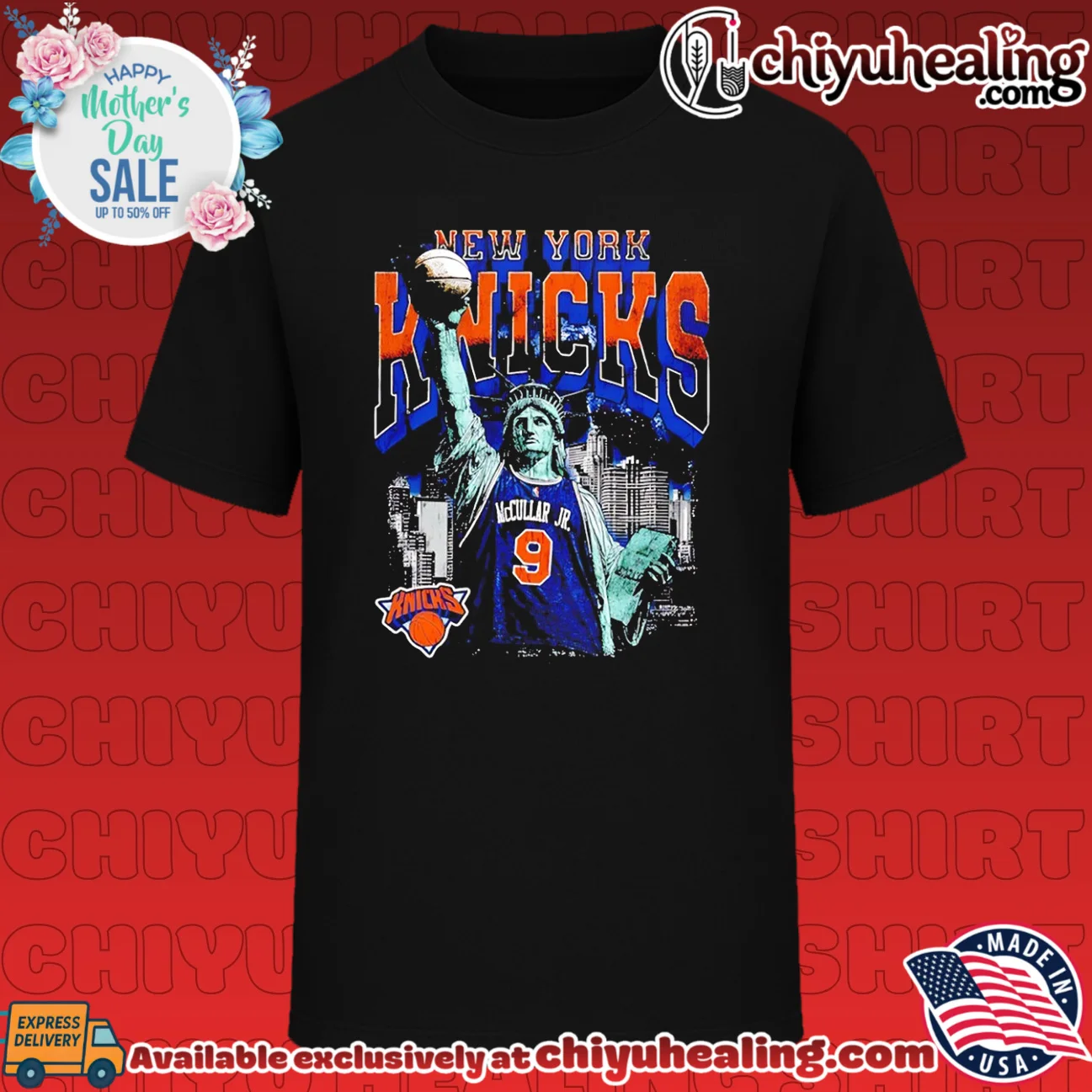 Kevin McCullar Jr New York Knicks Statue Of Liberty vintage hype shirt & hoodie - The Fan Collection