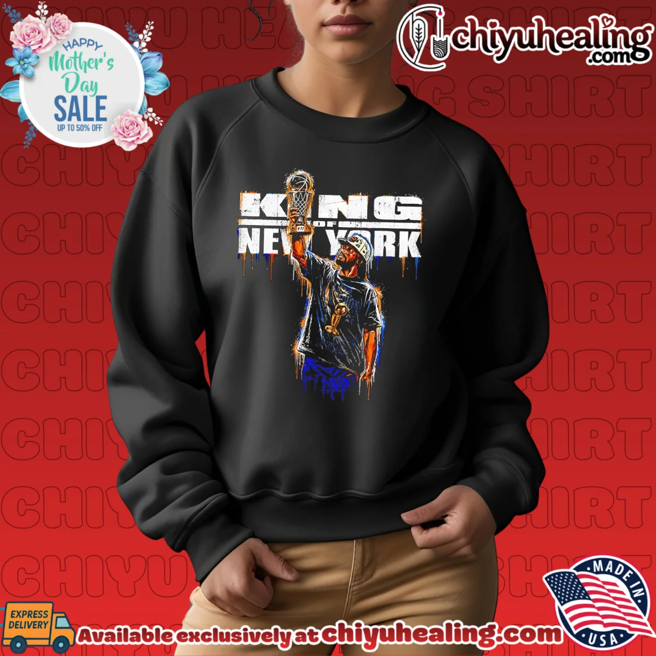 King Of New York Jalen Brunson New York Knicks 2026 paint classic shirt & hoodie | Exclusive Fan Gear King Of New York Jalen Brunson New York Knicks 2026 paint