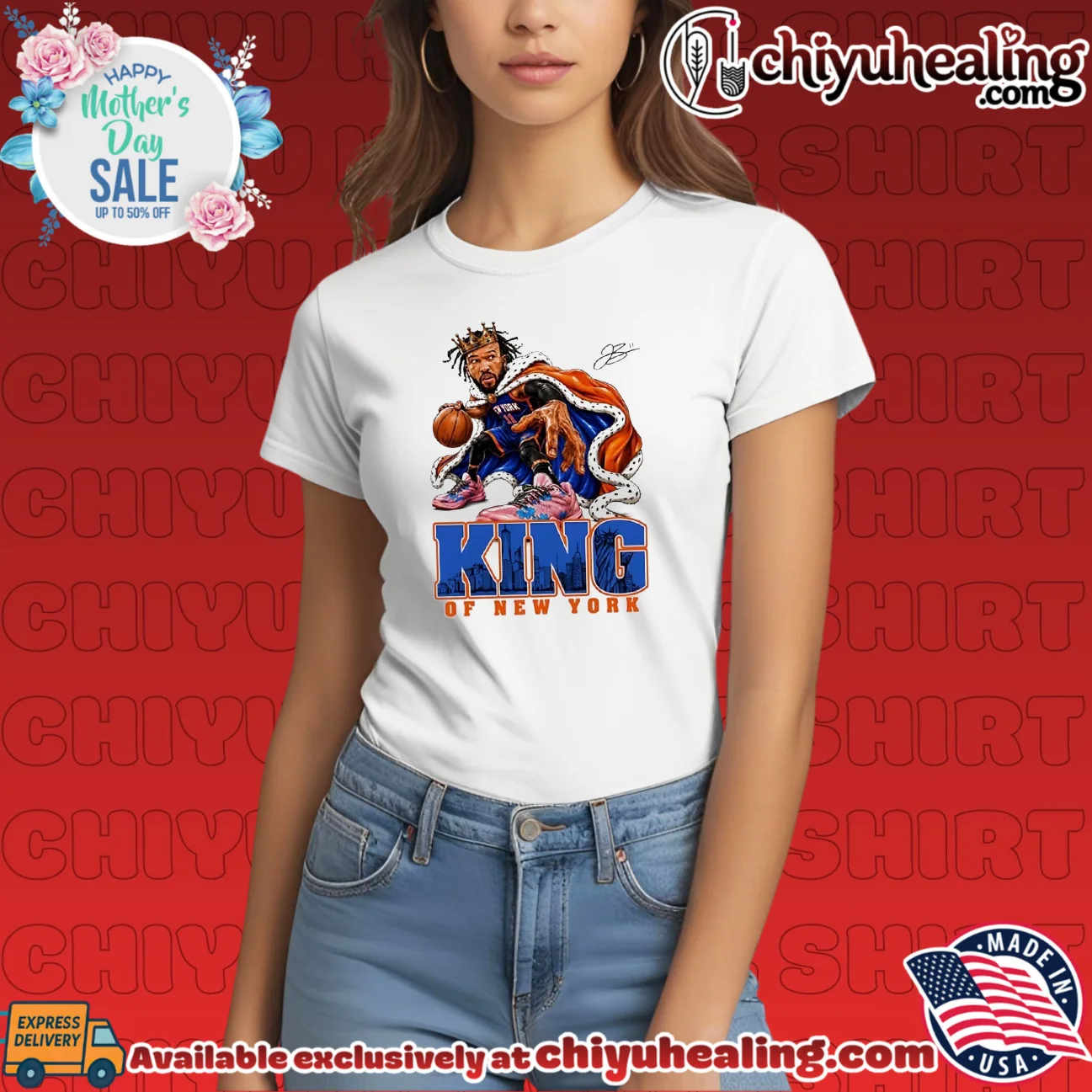 King of New York Knicks Jalen Brunson signature paint shirt authentic shirt & hoodie | Limited Stock Edition King of New York Knicks Jalen Brunson signature paint shirt