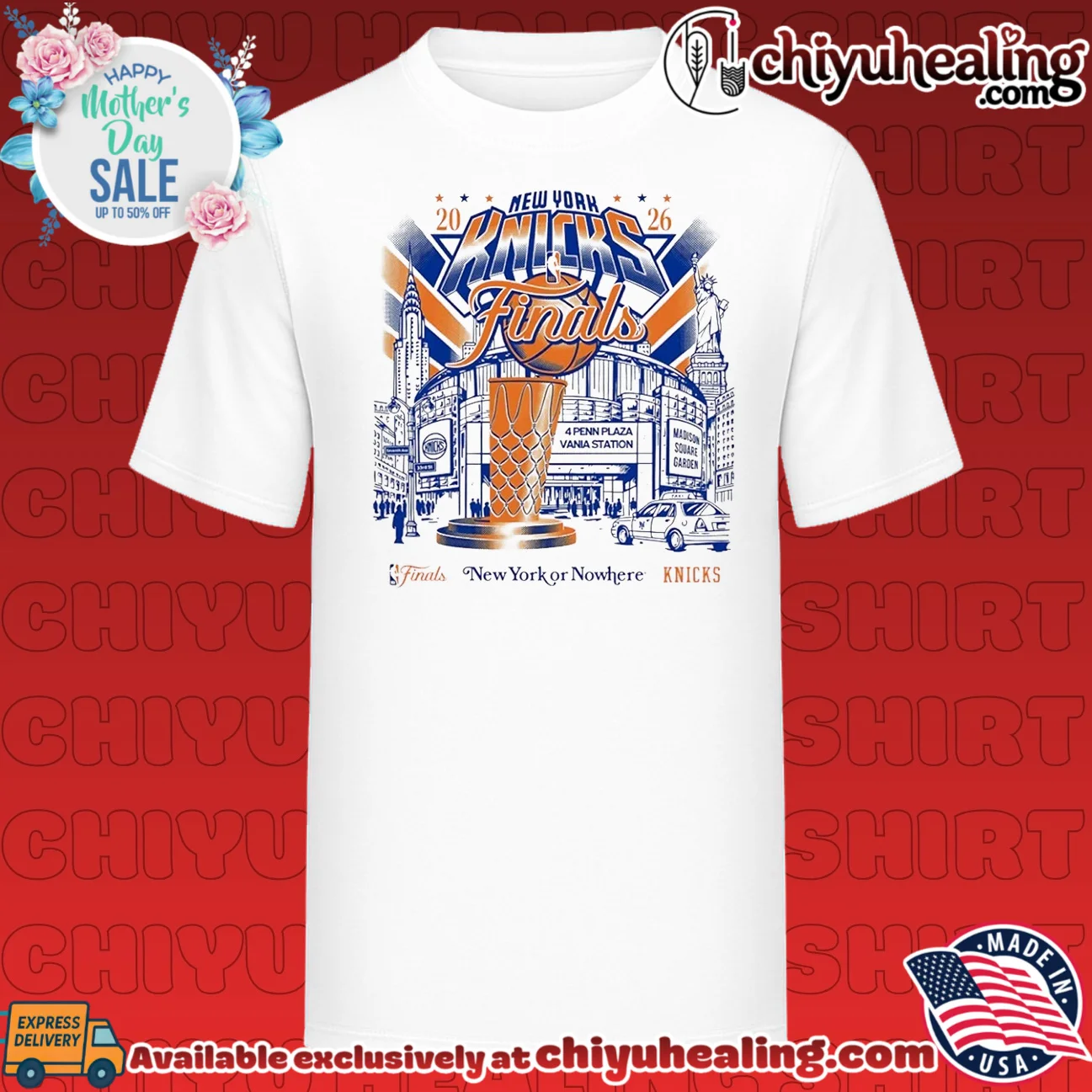 Knicks 2026 NBA Finals New York Nowhere graphic