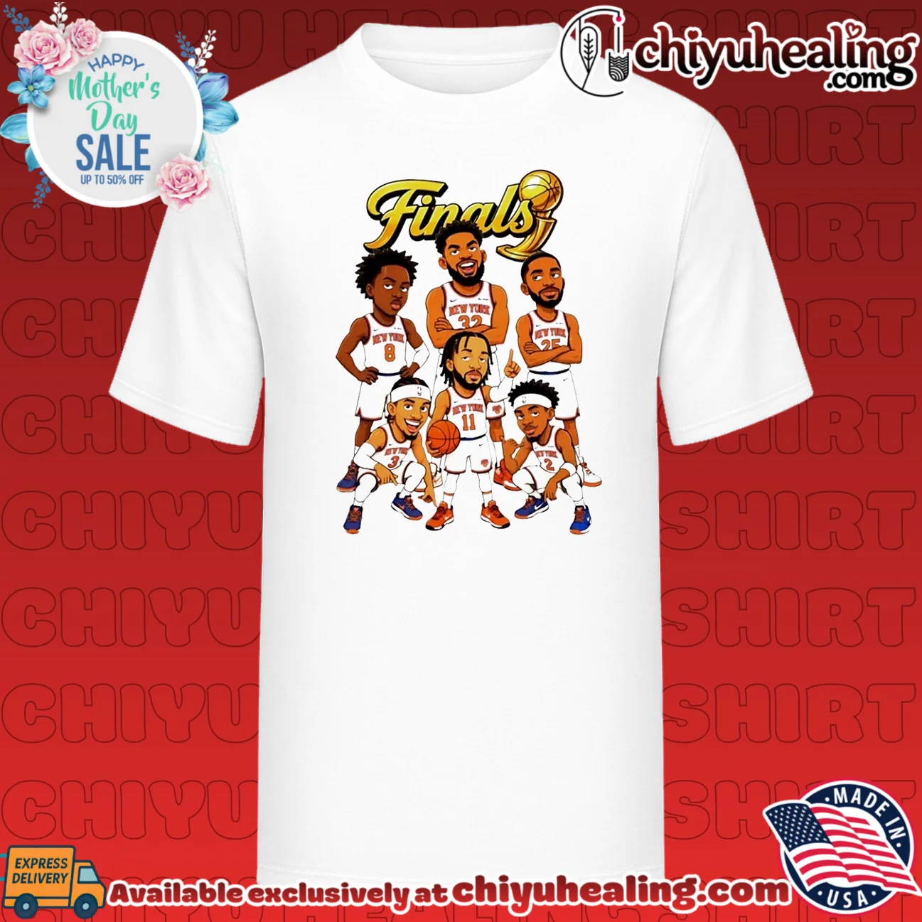 Knicks Finals 2026 Cartoon Graphic