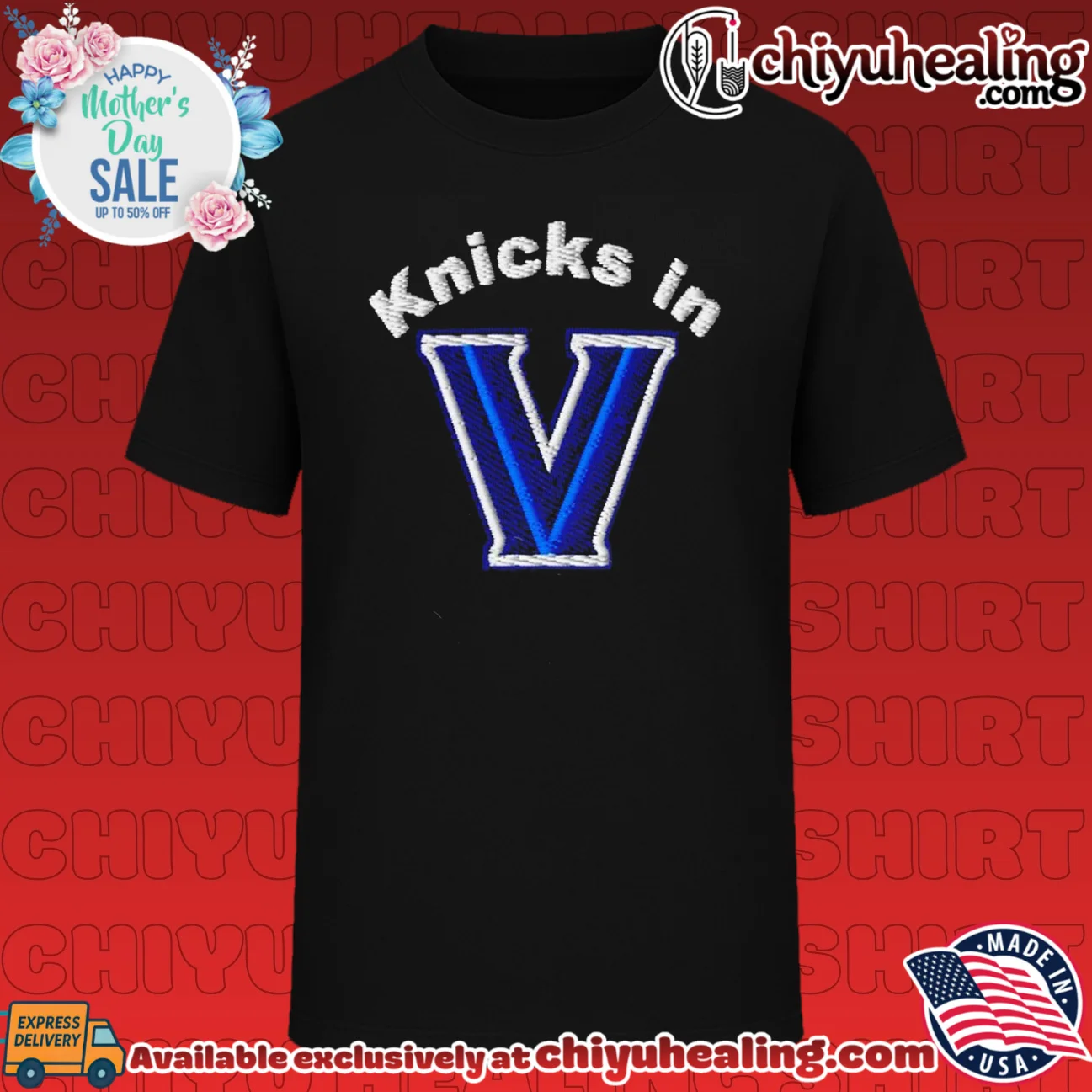 Knicks in Five Basketball Team Villanova Wildcats logo