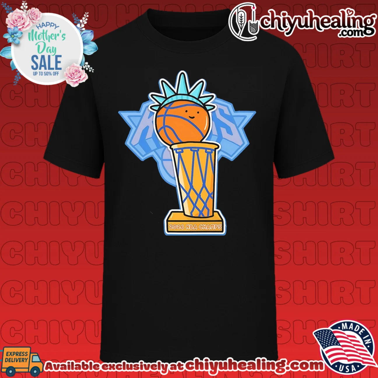 Knicks in Five World Champs 2026 trophy paint