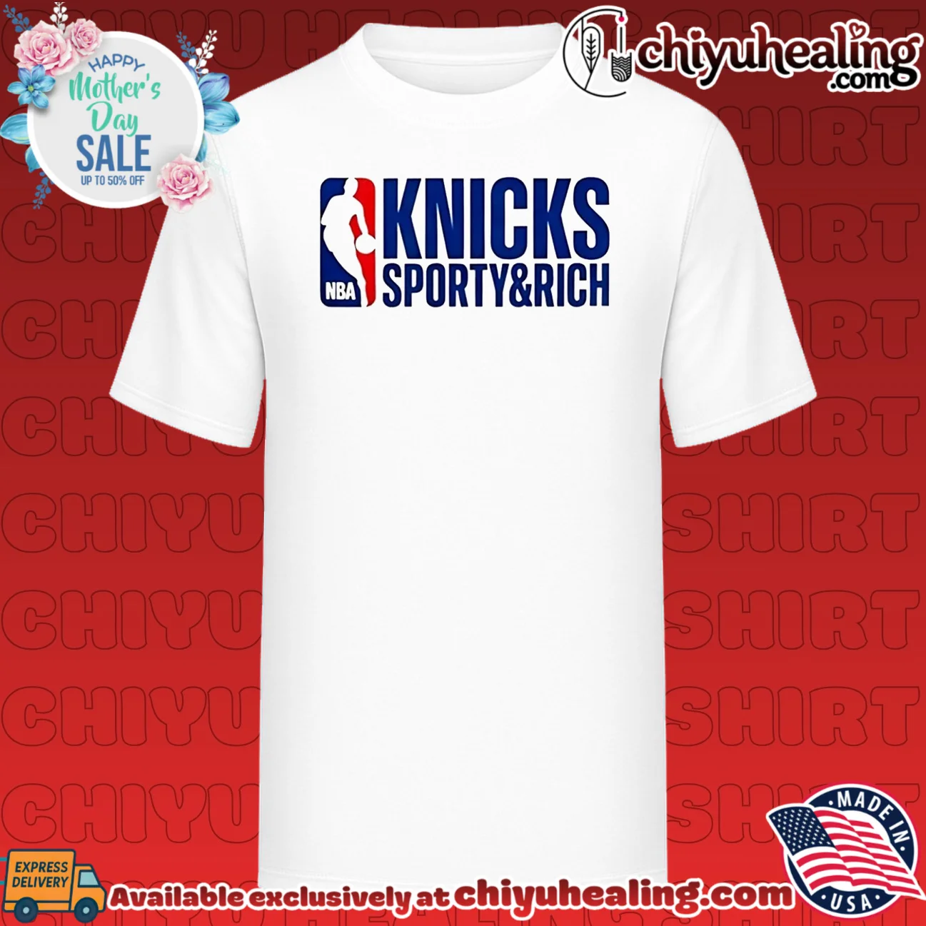 Knicks x Sporty And Rich NBA logo