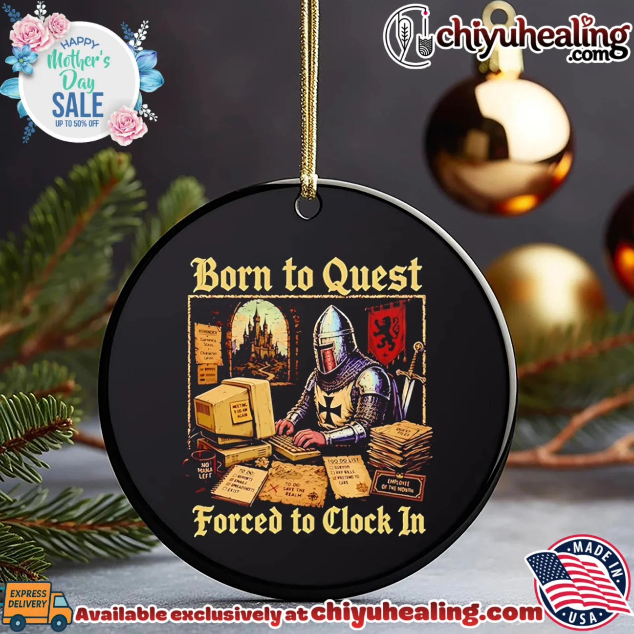 Knight Born to quest forced to clock in no mana left vintage shirt & hoodie | Gift Idea 2026 Knight Born to quest forced to clock in no mana left
