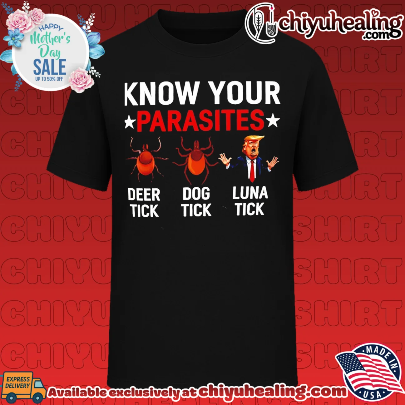 Know Your Parasites Deer Tick Dog Tick and Donald Trump Luna Tick
