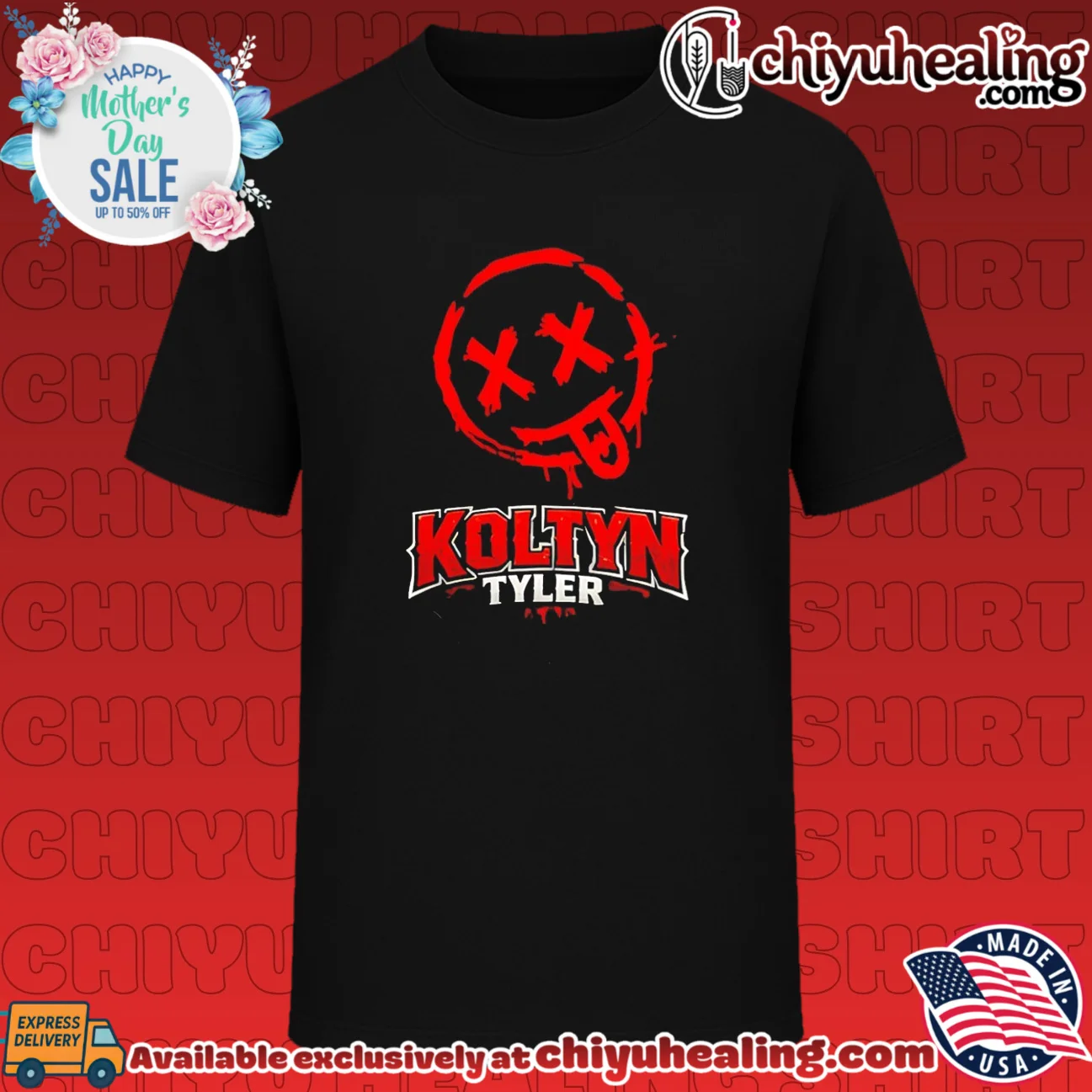 Koltyn Tyler smiley face graphic