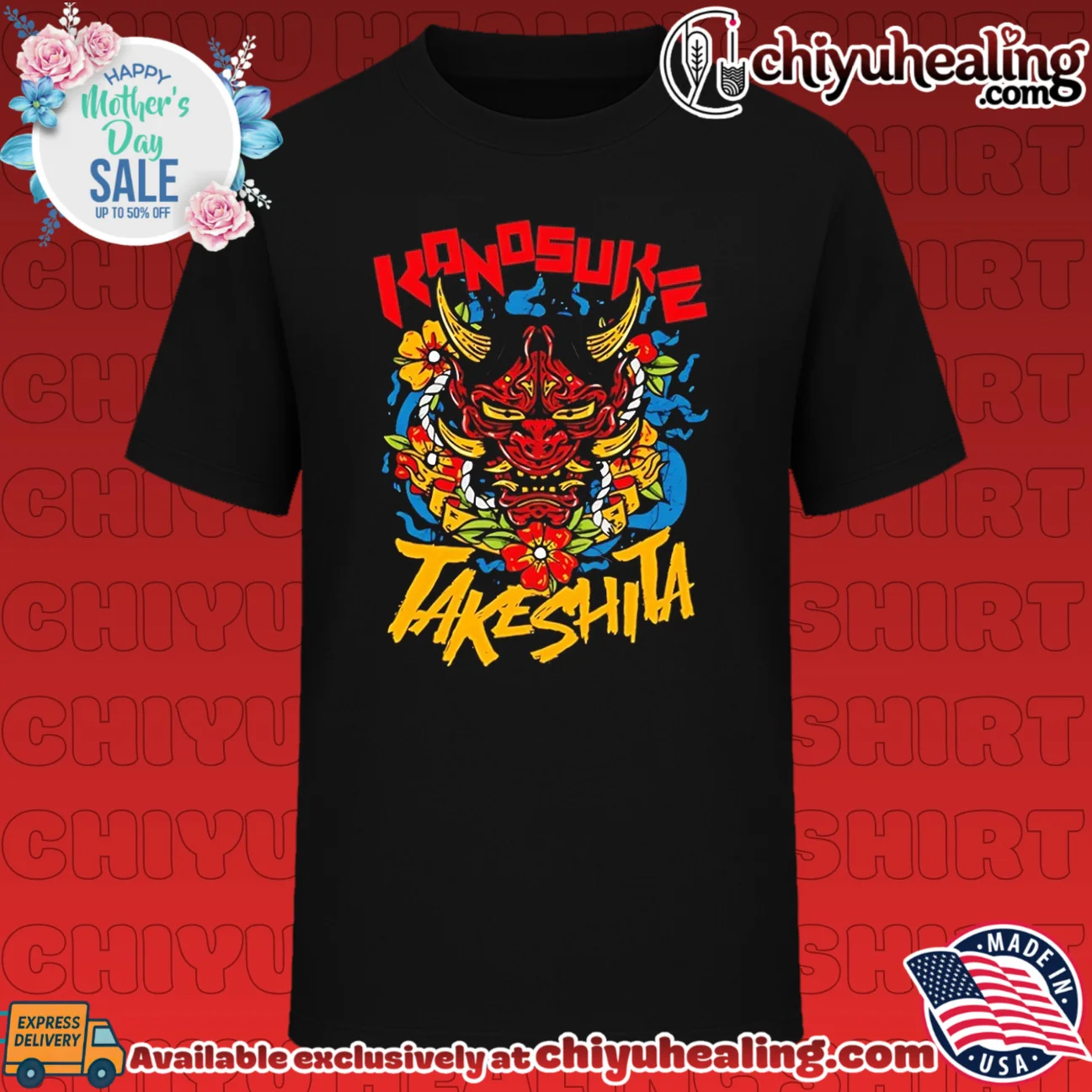 Konosuke Takeshita Oni Mask illustration shirt & hoodie
