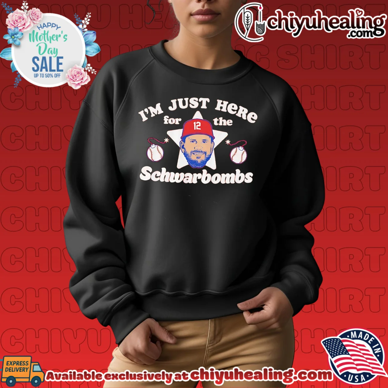Kyle Schwarber Philadelphia Phillies I'm Just Here for the Schwarbombs shirt & hoodie Kyle Schwarber Philadelphia Phillies I'm Just Here for the Schwarbombs shirt & hoodie