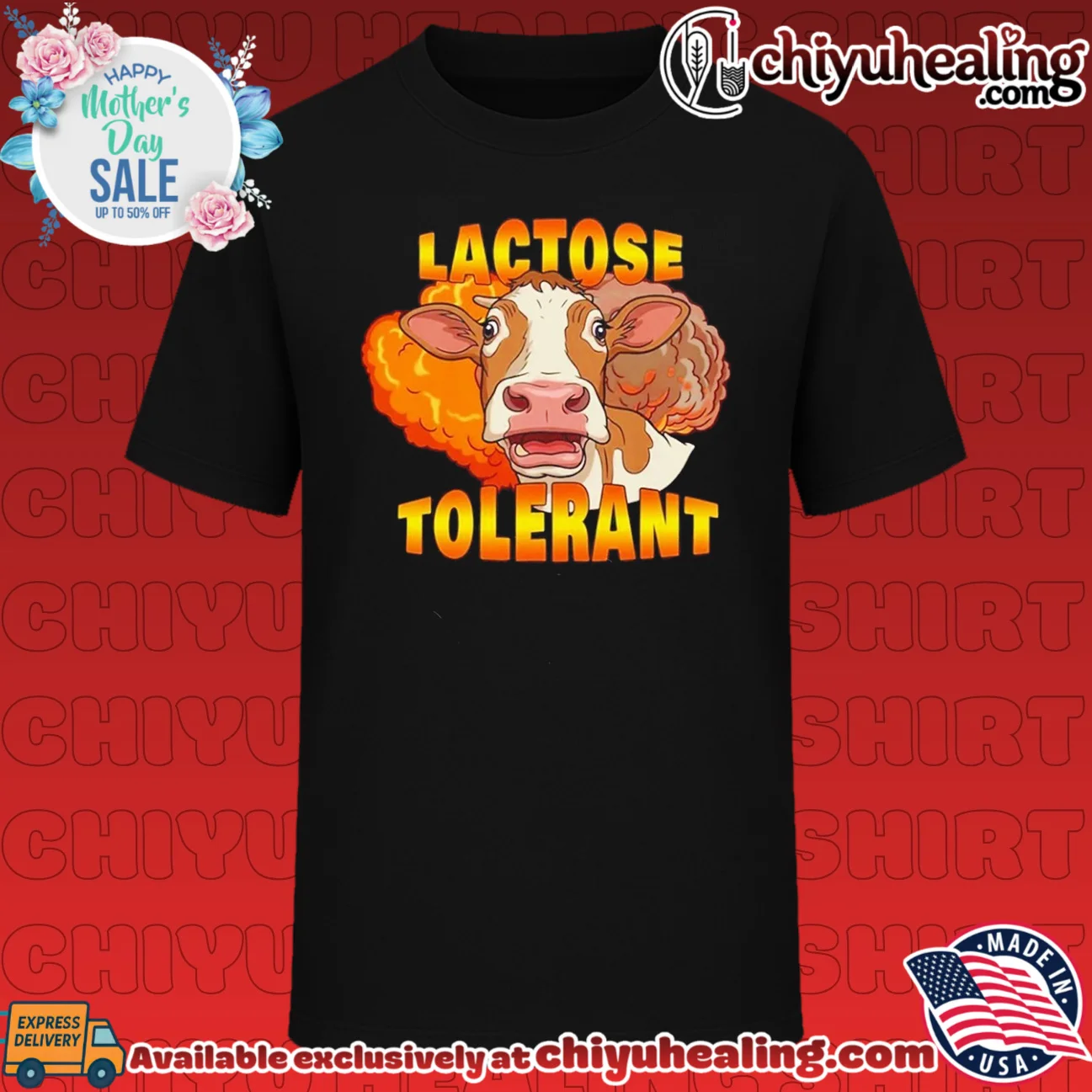 Lactose Tolerant Cow Explosion dairy humor shirt & hoodie