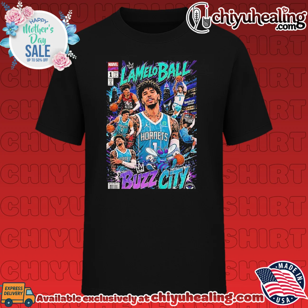 LaMelo Ball Buzz City comic book cover style