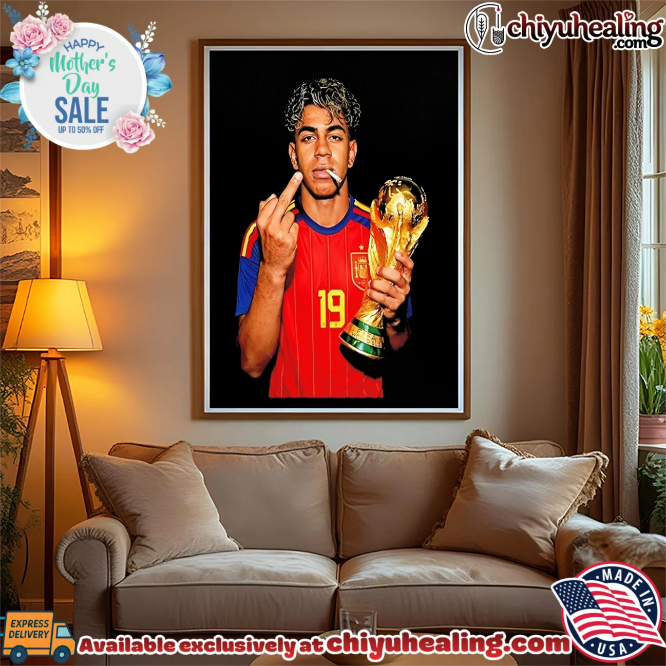 Lamine Yamal holding trophy middle finger shirt & hoodie Lamine Yamal holding trophy middle finger shirt & hoodie