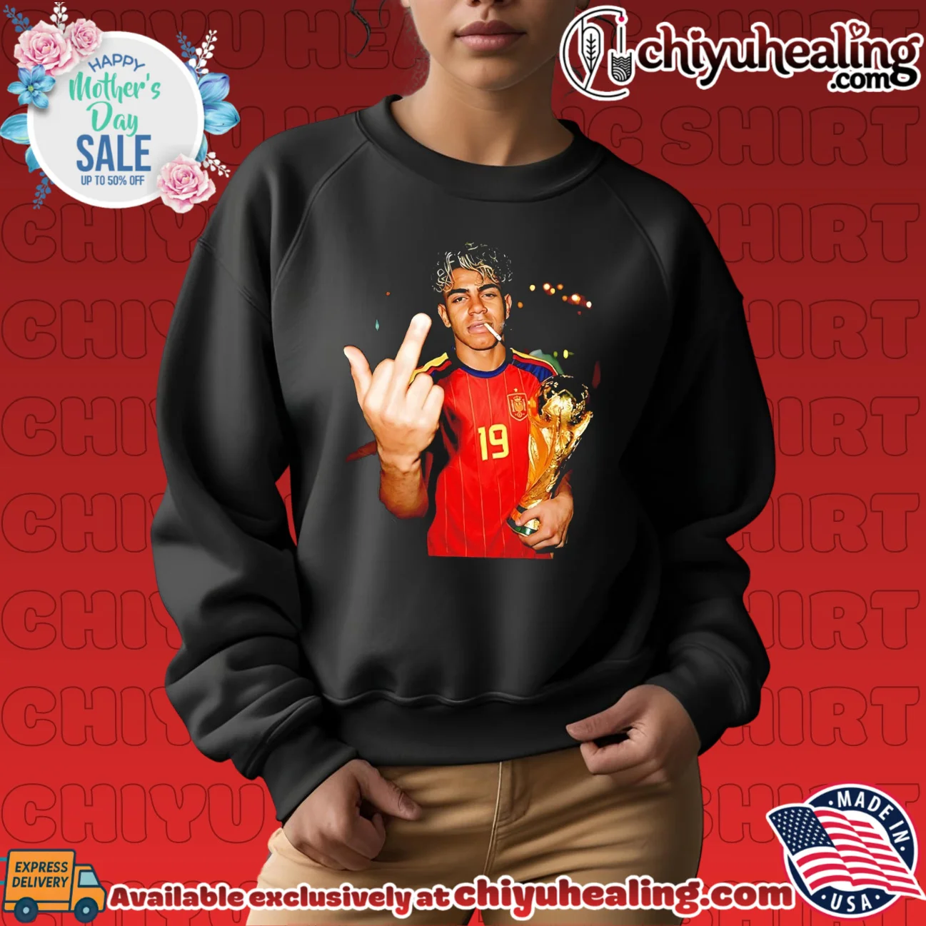 Lamine Yamal middle finger smoking shirt & hoodie Lamine Yamal middle finger smoking shirt & hoodie