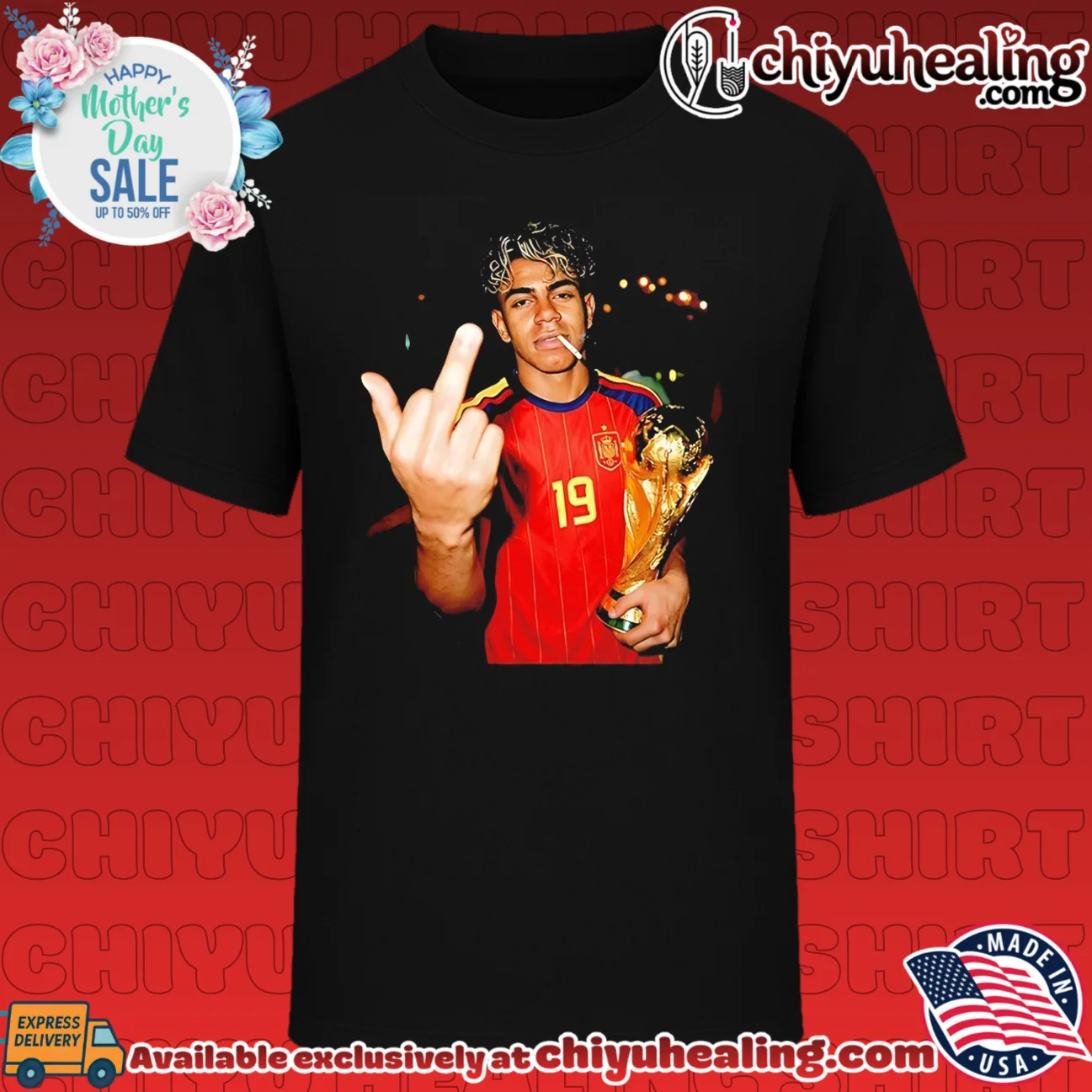 Lamine Yamal middle finger smoking shirt & hoodie