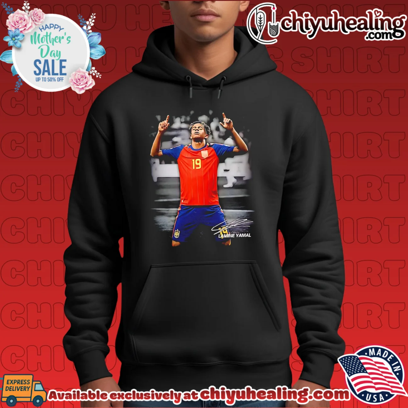 Lamine Yamal posing signature shirt & hoodie Lamine Yamal posing signature shirt & hoodie