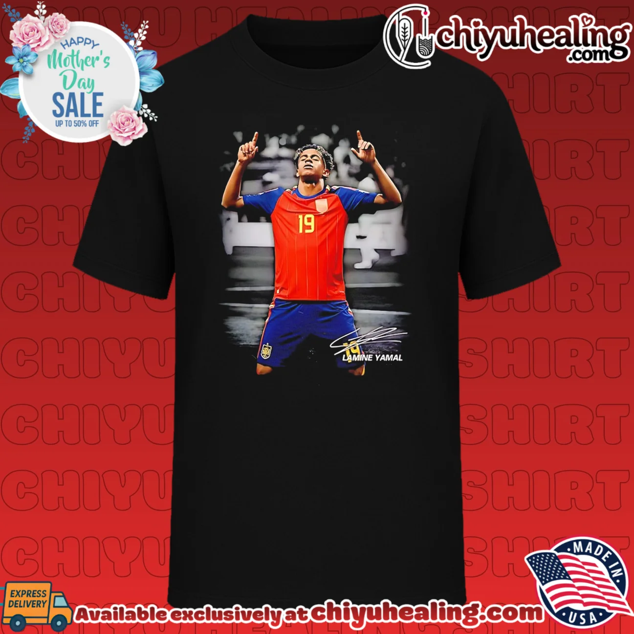 Lamine Yamal posing signature shirt & hoodie