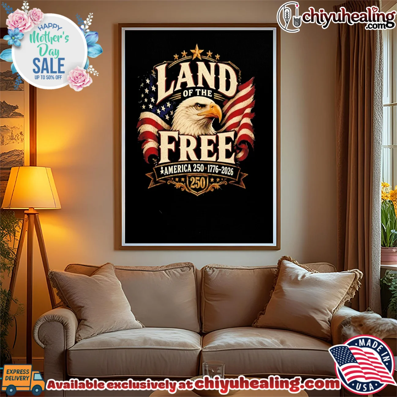 Land of the free America 250 1776-2026 American flag shirt & hoodie Land of the free America 250 1776-2026 American flag
