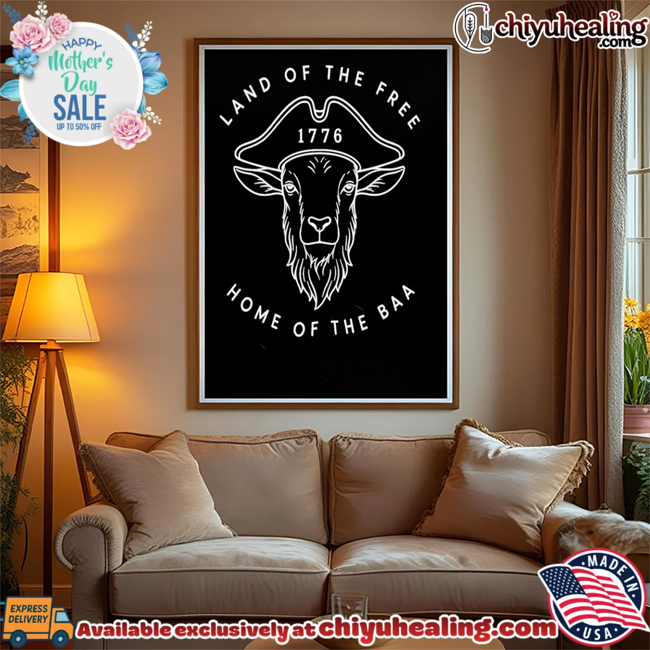 Land of the Free Home of the Baa Goat 1776 shirt & hoodie Land of the Free Home of the Baa Goat 1776