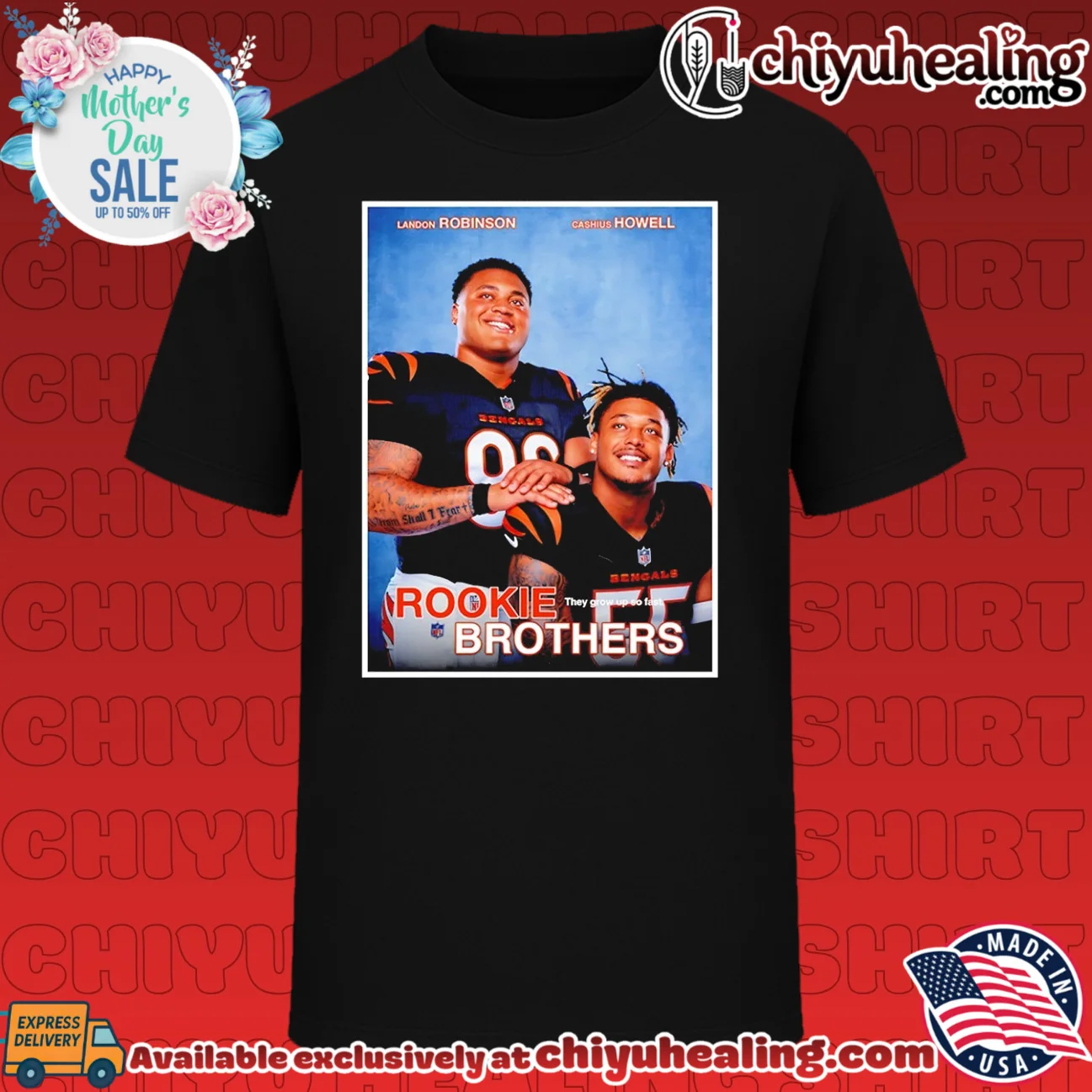 Landon robinson and cashius howell Cincinnati Bengals rookie brothers step brother