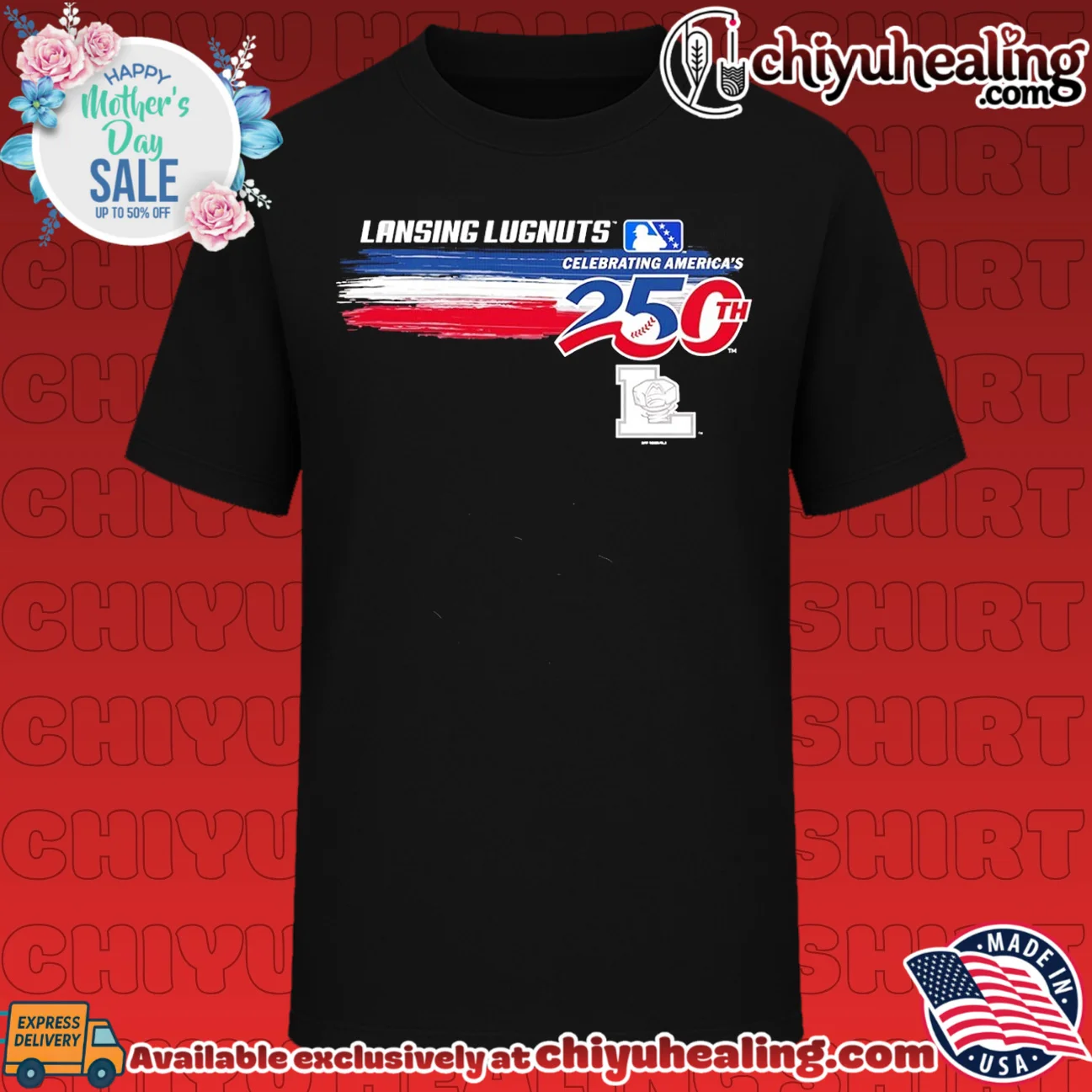 Lansing Lugnuts America 250 Celebrating America's 250th shirt & hoodie