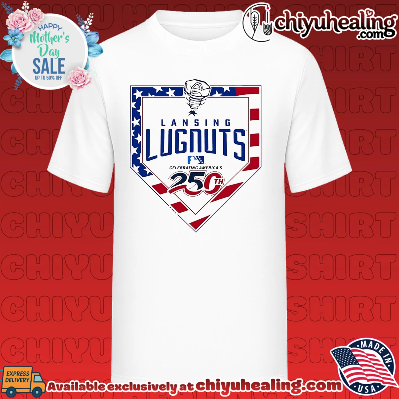 Lansing Lugnuts Celebrating America's 250th Anniversary shirt & hoodie