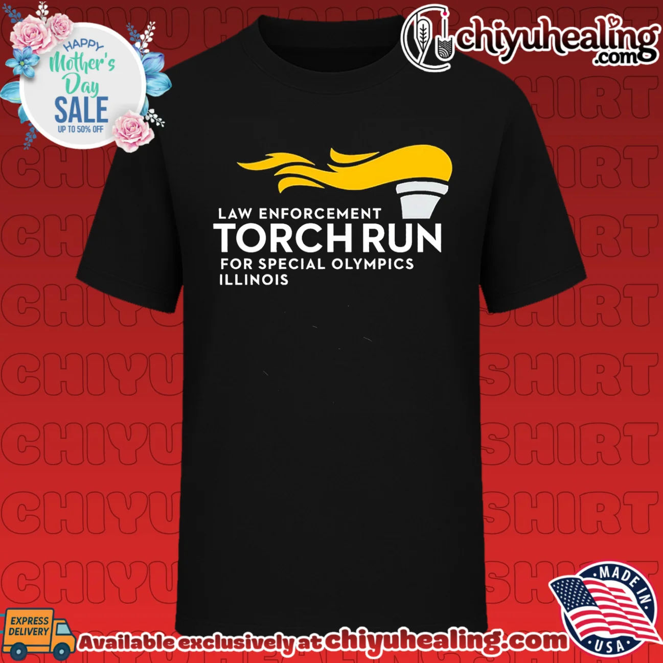 Law enforcement Torch Run for special Olympics Illinois shirt