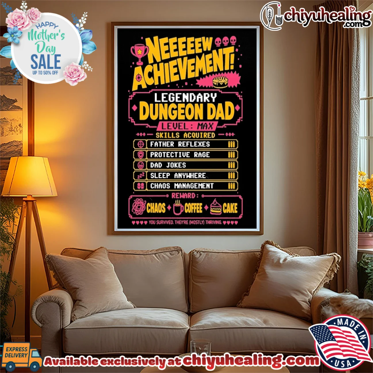 Legendary Dungeon Dad New Achievement Father's Day timeless shirt & hoodie | IP Merchandise Legendary Dungeon Dad New Achievement Father's Day