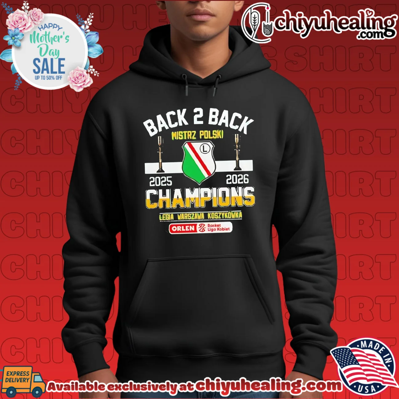 Legia Warsaw Basketball 2025 2026 Polish Champions Back 2 Back shirt & hoodie Legia Warsaw Basketball 2025 2026 Polish Champions Back 2 Back shirt & hoodie