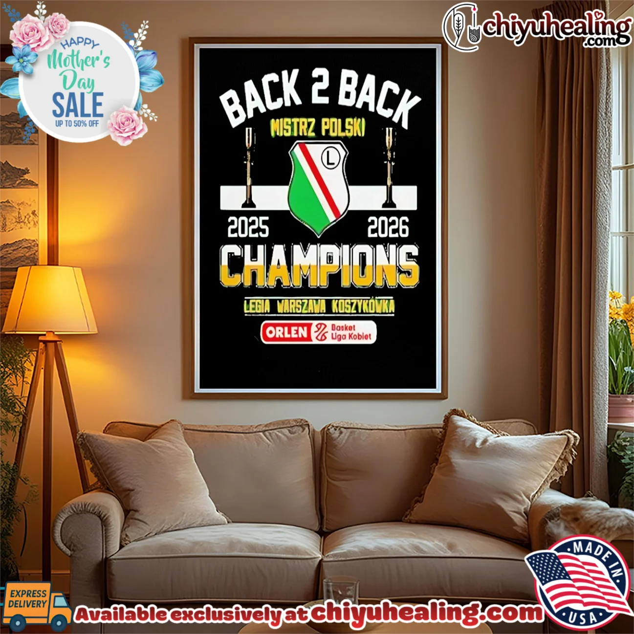 Legia Warsaw Basketball 2025 2026 Polish Champions Back 2 Back shirt & hoodie Legia Warsaw Basketball 2025 2026 Polish Champions Back 2 Back shirt & hoodie