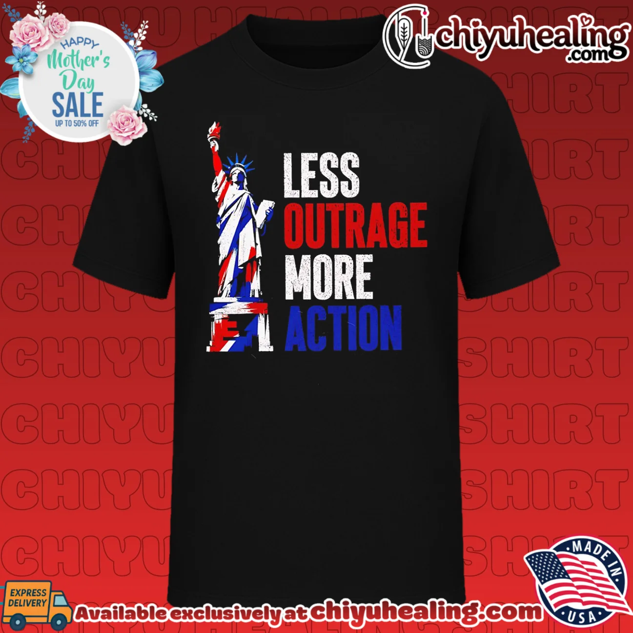 Less outrage more action State of Liberty