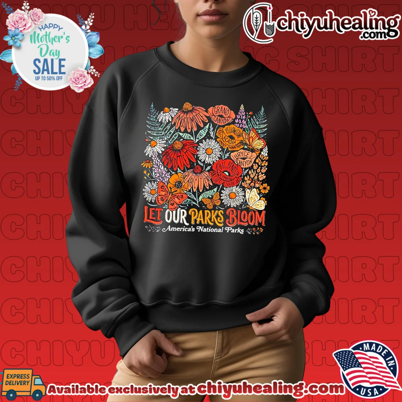Let Our Parks Bloom America's National Parks shirt & hoodie Let Our Parks Bloom America's National Parks