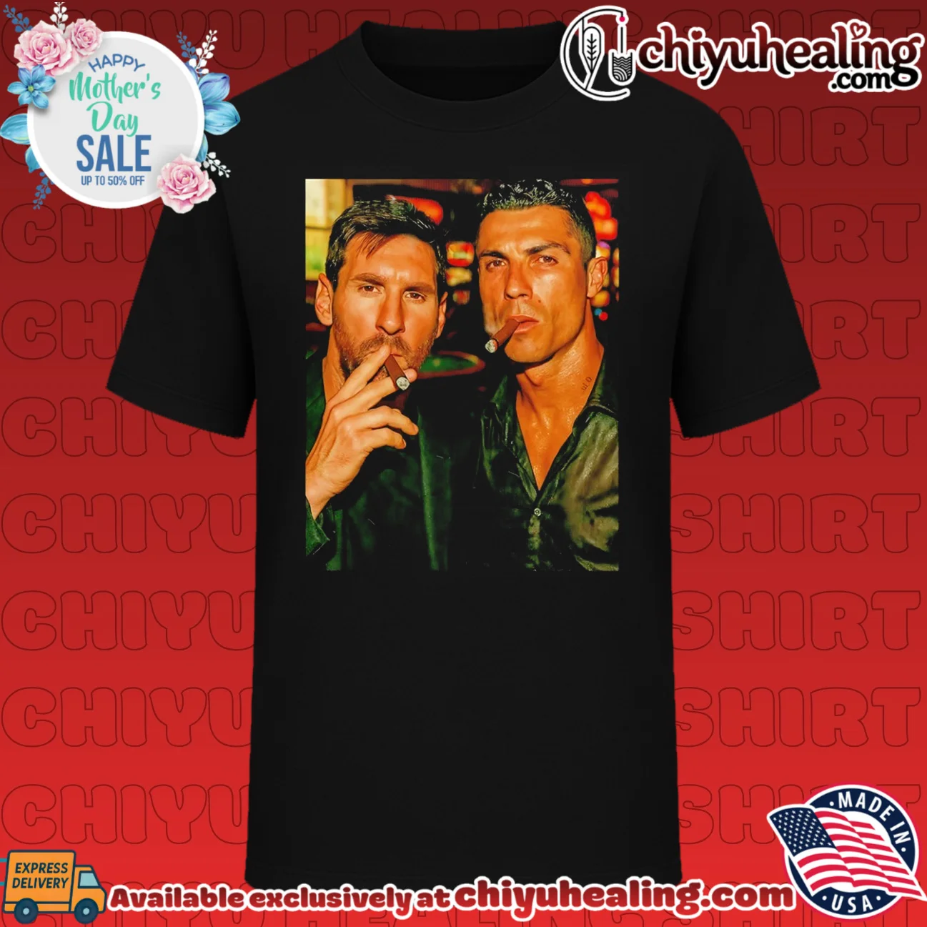 Lionel Messi and Cristiano Ronaldo Cigar GOATs shirt & hoodie