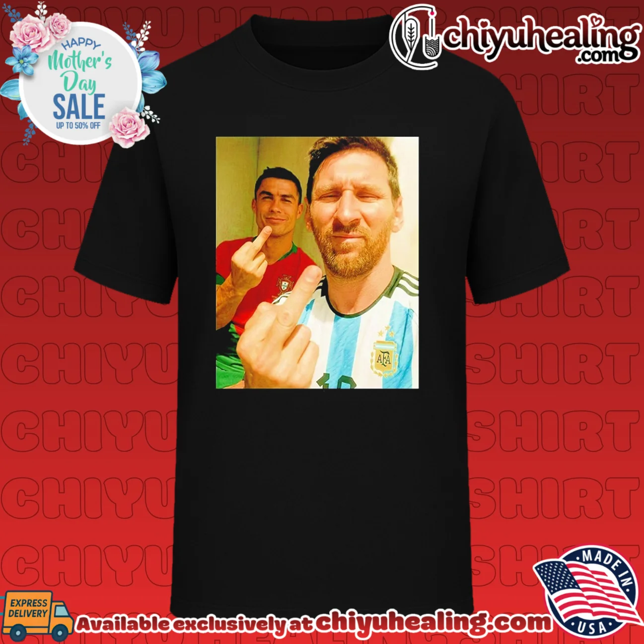 Lionel Messi and Cristiano Ronaldo Middle Finger shirt & hoodie