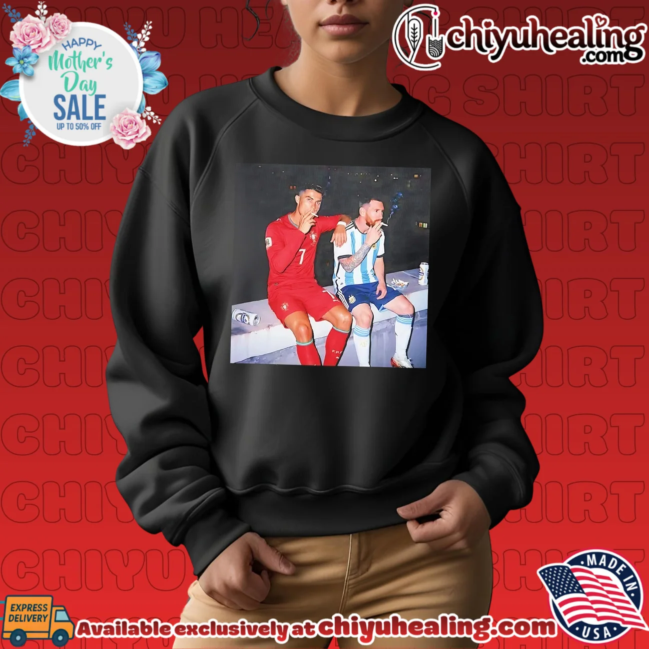 Lionel Messi and Cristiano Ronaldo smoking shirt & hoodie Lionel Messi and Cristiano Ronaldo smoking shirt & hoodie