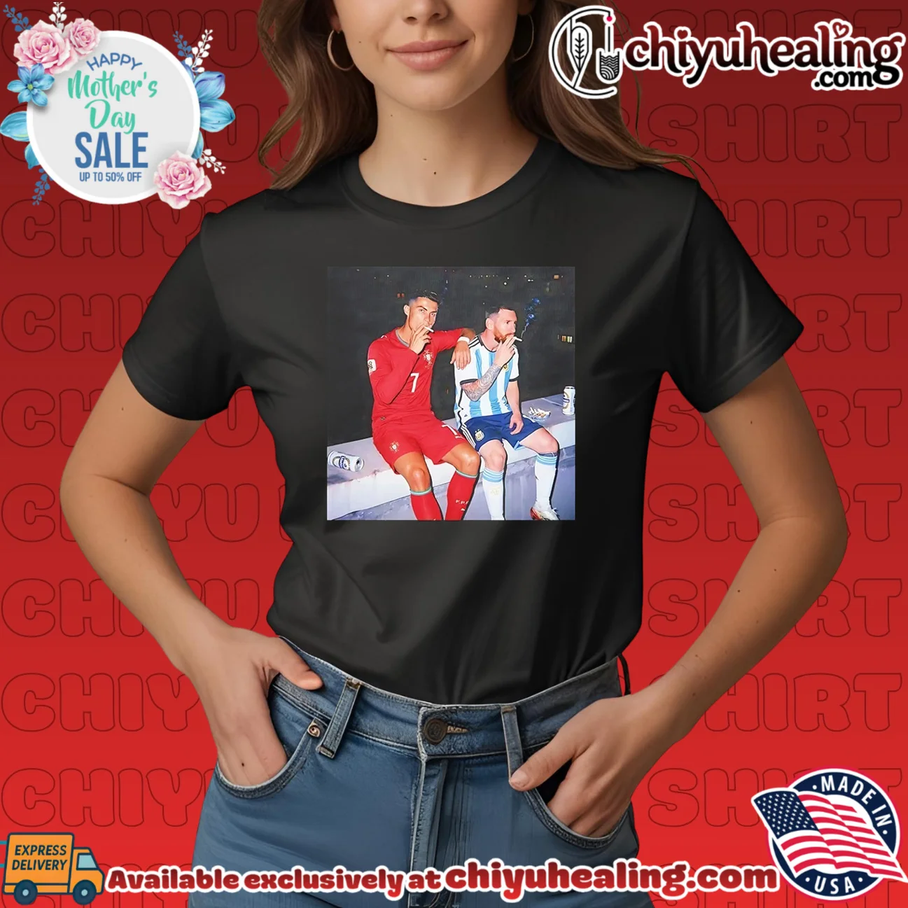 Lionel Messi and Cristiano Ronaldo smoking shirt & hoodie Lionel Messi and Cristiano Ronaldo smoking shirt & hoodie