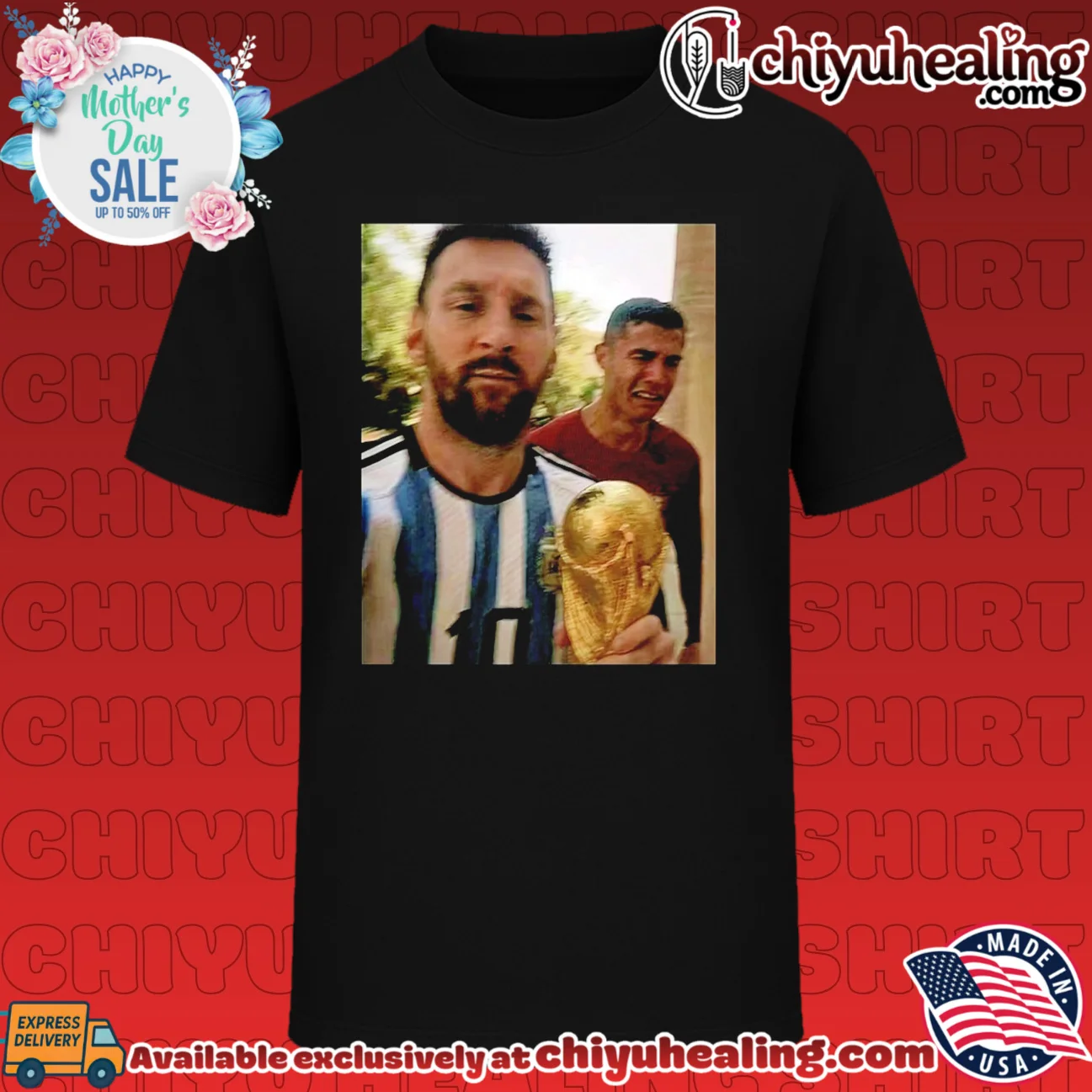 Lionel Messi Argentina and Cristiano Ronaldo Portugal World Cup Meme shirt & hoodie