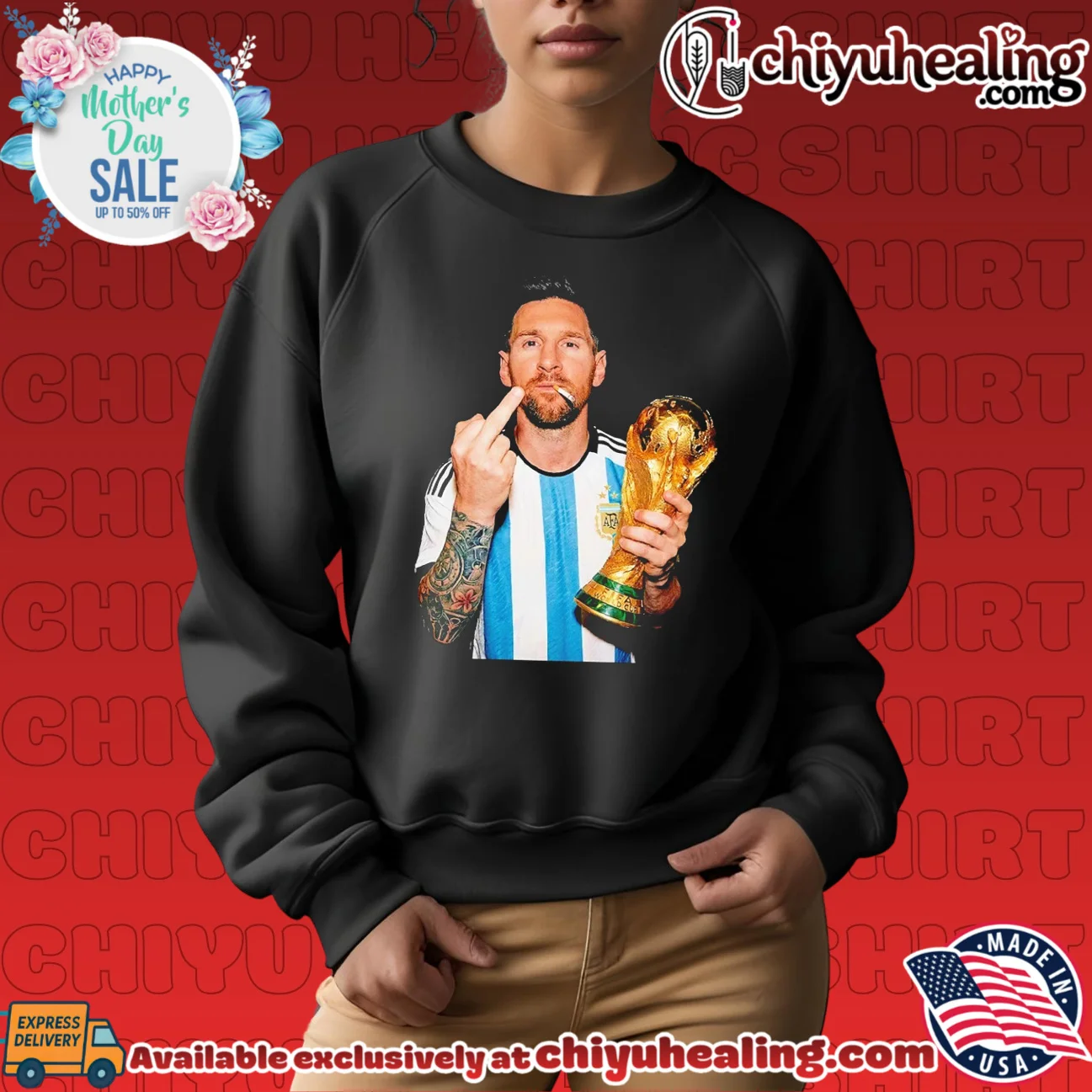 Lionel Messi Argentina National Team World Cup Champion Smoking and Middle Finger shirt & hoodie Lionel Messi Argentina National Team World Cup Champion Smoking and Middle Finger shirt & hoodie