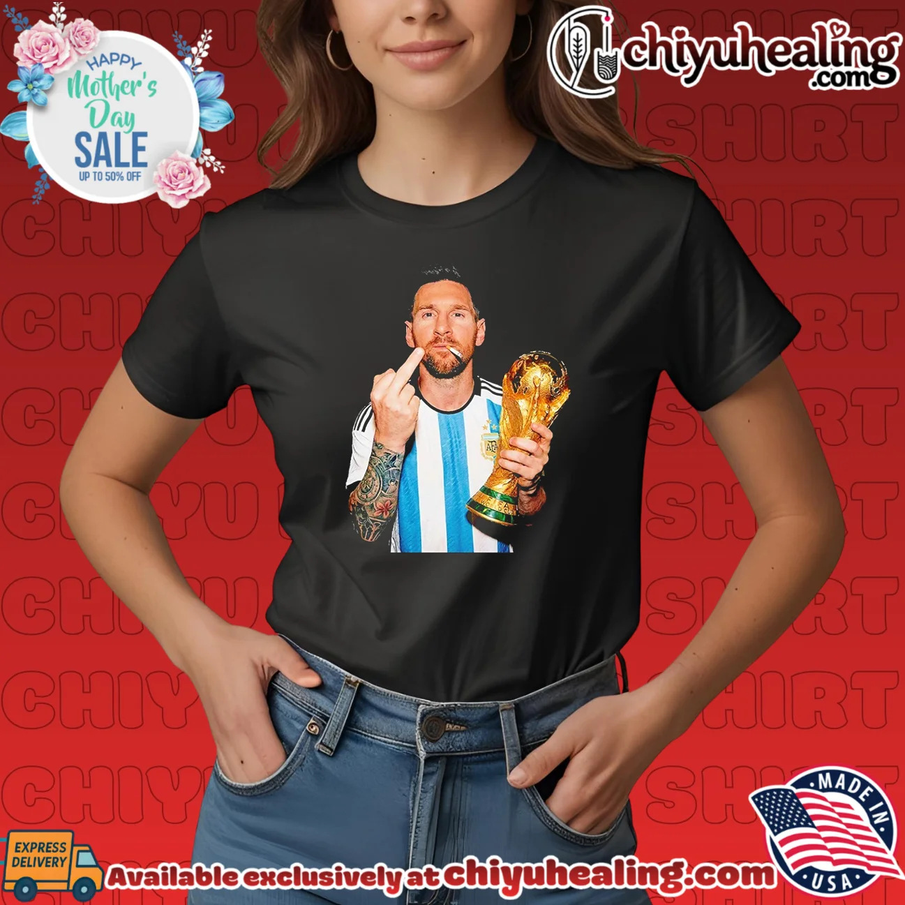Lionel Messi Argentina National Team World Cup Champion Smoking and Middle Finger shirt & hoodie Lionel Messi Argentina National Team World Cup Champion Smoking and Middle Finger shirt & hoodie